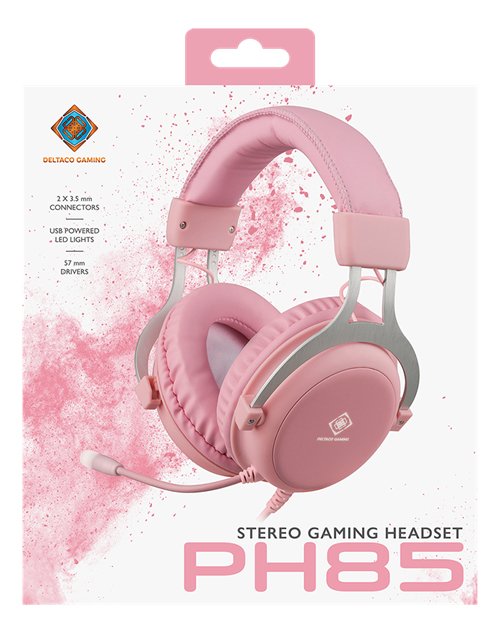 EAN 7333048057266 - Deltaco Gaming GAM-030-P auricular y casco Auriculares Alámbrico Diadema Juego USB tipo A Rosa imagen 8
