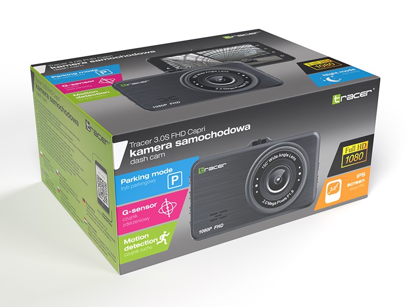 EAN 5907512870259 - Tracer TRAKAM47211 cámara de salpicadero Full HD Batería, USB Negro imagen 8