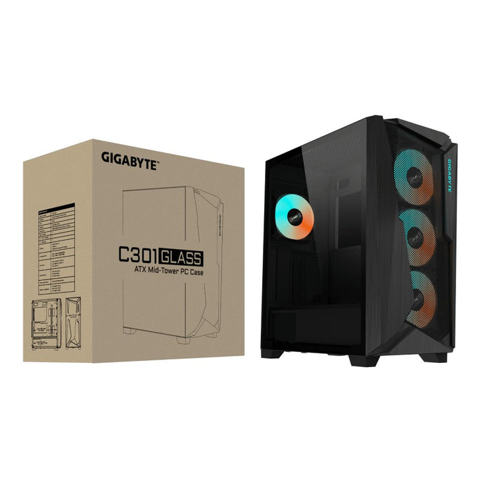 EAN 4719331553371 - GIGABYTE C301 GLASS Midi Tower Negro imagen 7