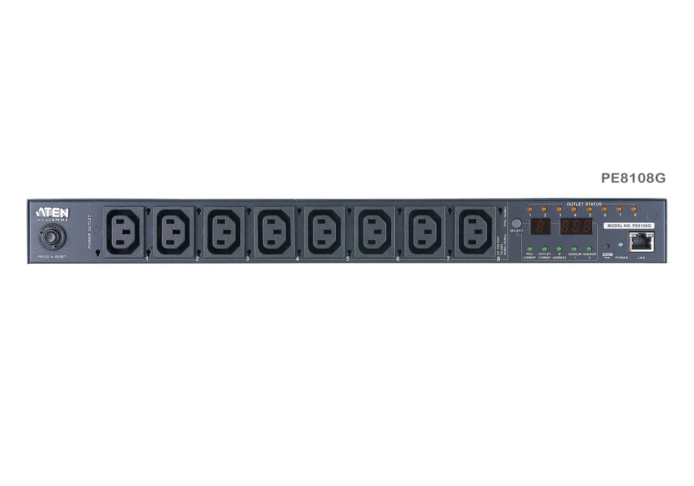 EAN 4710423777682 - ATEN PE8108G-ATA-G unidad de distribución de energía (PDU) 8 salidas AC 1U Negro imagen 3