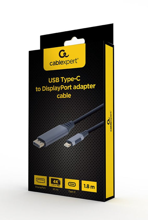 EAN 8716309121415 - Gembird CC-USB3C-DPF-01-6 adaptador de cable de vídeo 1,8 m USB Tipo C DisplayPort Negro, Gris imagen 3