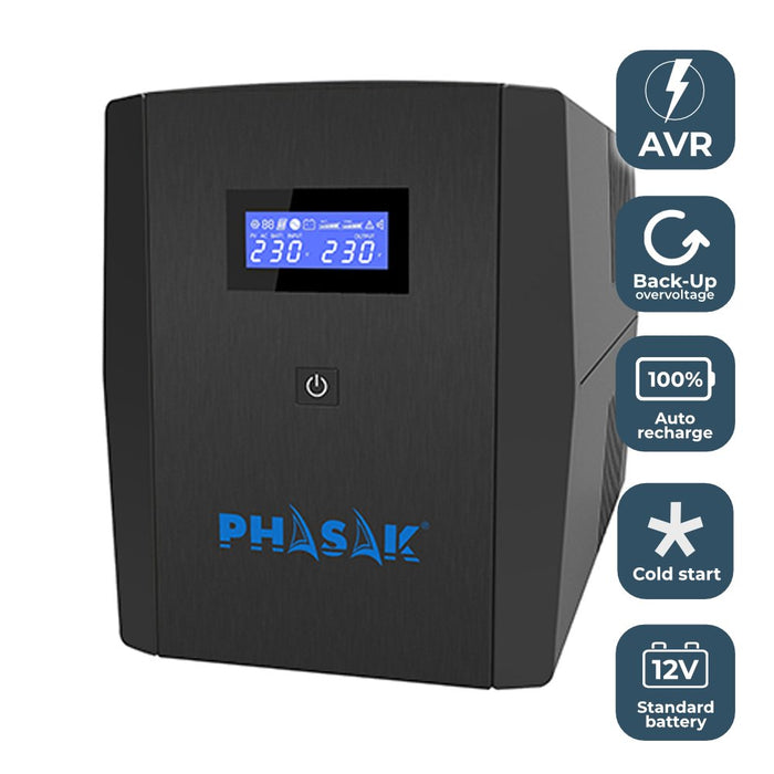 EAN 5605922008711 - Phasak Sirius sistema de alimentación ininterrumpida (UPS) Línea interactiva 2,26 kVA 1320 W 4 salidas AC imagen 4