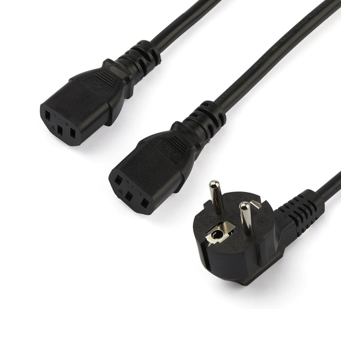EAN 0065030879750 - StarTech.com PXT101YEU2M cable de transmisión Negro CEE7/7 Acoplador C13 2 x imagen 1