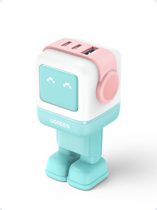 EAN 6941876238552 - Ugreen Uno RG 65W 3-Port GaN Fast Charger pink blue Ordenador portátil, Teléfono móvil, Portátil, Tableta imagen 1