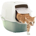 EAN 7610859232618 - Rotho Bailey Gato Caja de arena con cubierta Verde, Blanco imagen 2