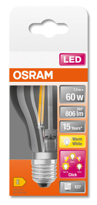 EAN 4058075436787 - Osram LED Superstar Plus Classic lámpara LED Blanco cálido 2700 K 7 W E27 E imagen 3