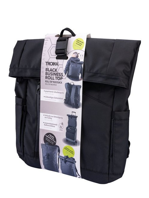 EAN 4024023022227 - TROIKA BBL51/BK mochila City backpack Negro Poliéster, Poliuretano (PU), Lona alquitranada imagen 3