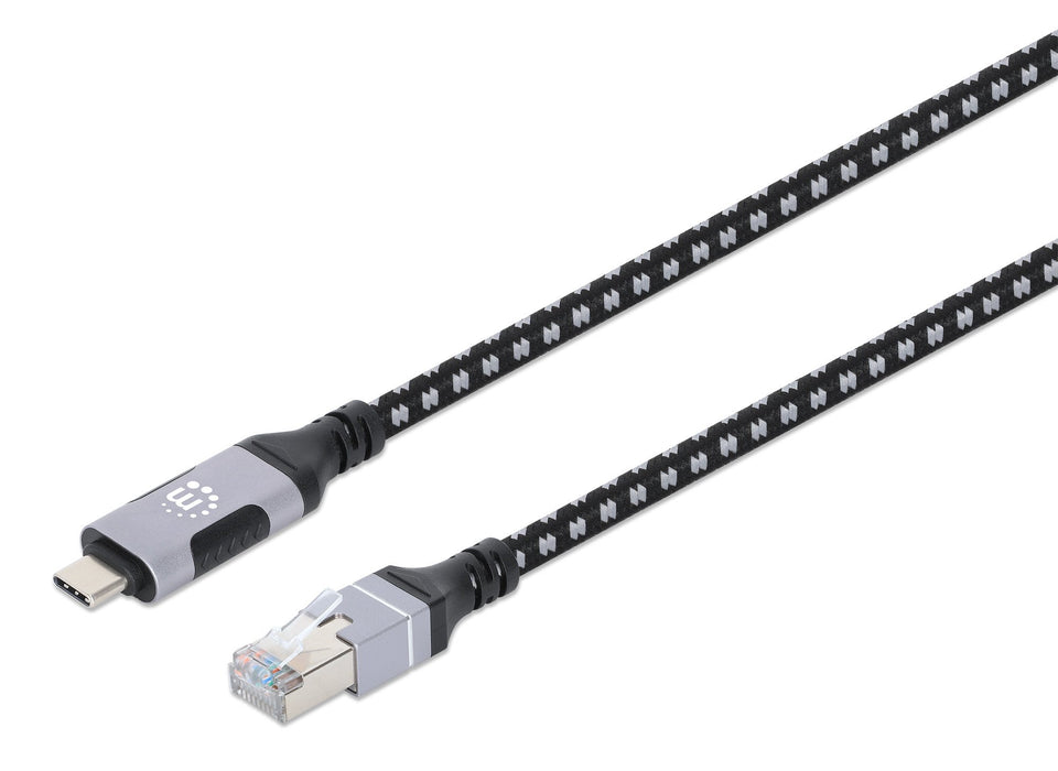 EAN 0766623394826 - Manhattan 394826 cambiador de género para cable RJ-45 USB-C Negro, Plata imagen 1