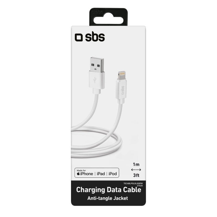 EAN 8018417327520 - SBS TECABLPOLOLIG89W cable de conector Lightning 1 m Blanco imagen 2