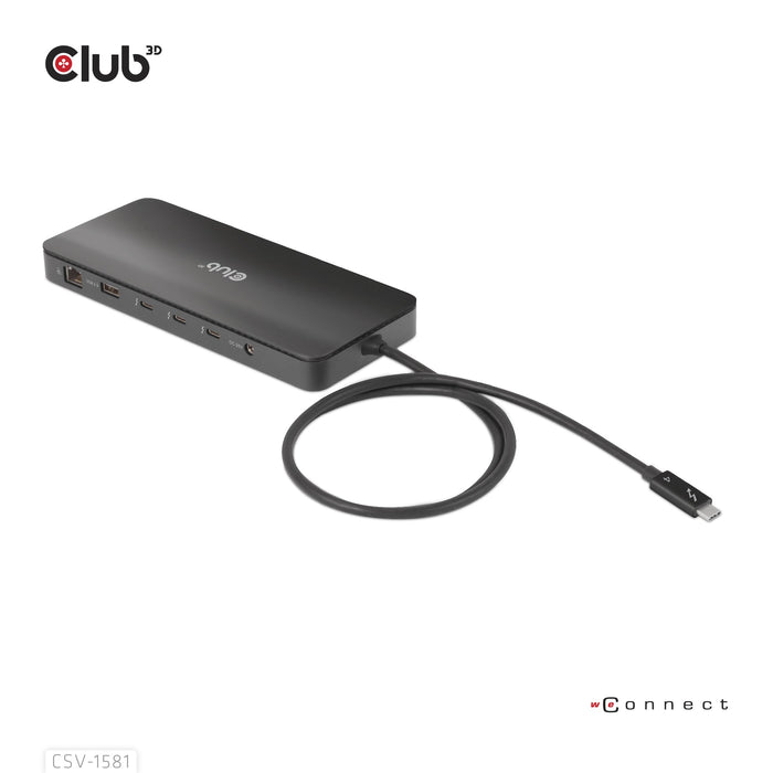 EAN 8719214472603 - CLUB3D CSV-1581 base para portátil y replicador de puertos Thunderbolt 4 Negro imagen 4