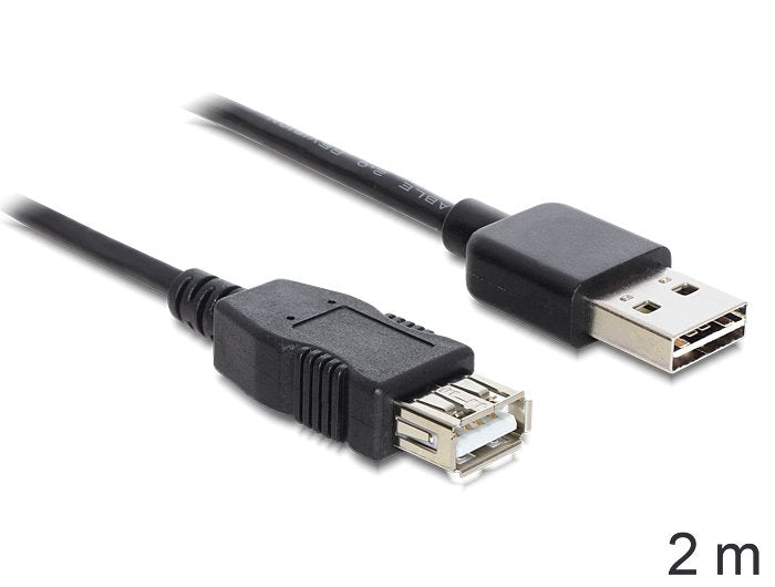 EAN 4043619833719 - DeLOCK EASY-USB 2.0-A - USB 2.0-A, 2m cable USB USB A Negro imagen 2
