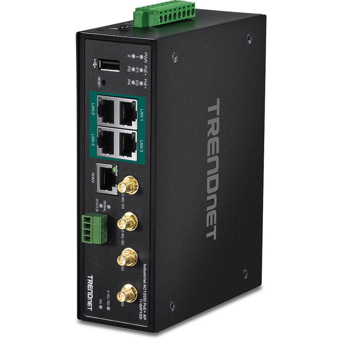 EAN 0710931161632 - Trendnet TI-WP100 router inalámbrico Gigabit Ethernet Doble banda (2,4 GHz / 5 GHz) Negro imagen 3