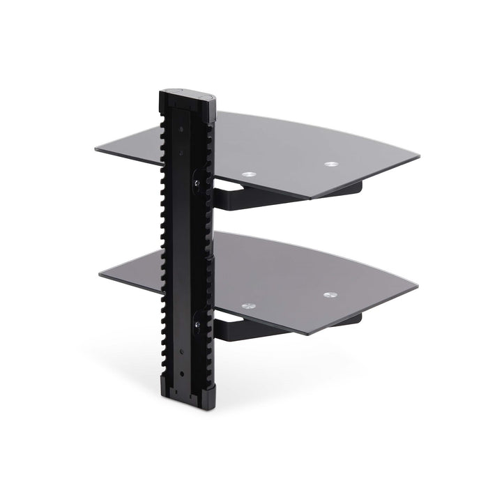EAN 0065030901222 - StarTech.com 2B-WALL-MOUNT-SHELF estante para equipo av Negro Vidrio imagen 2
