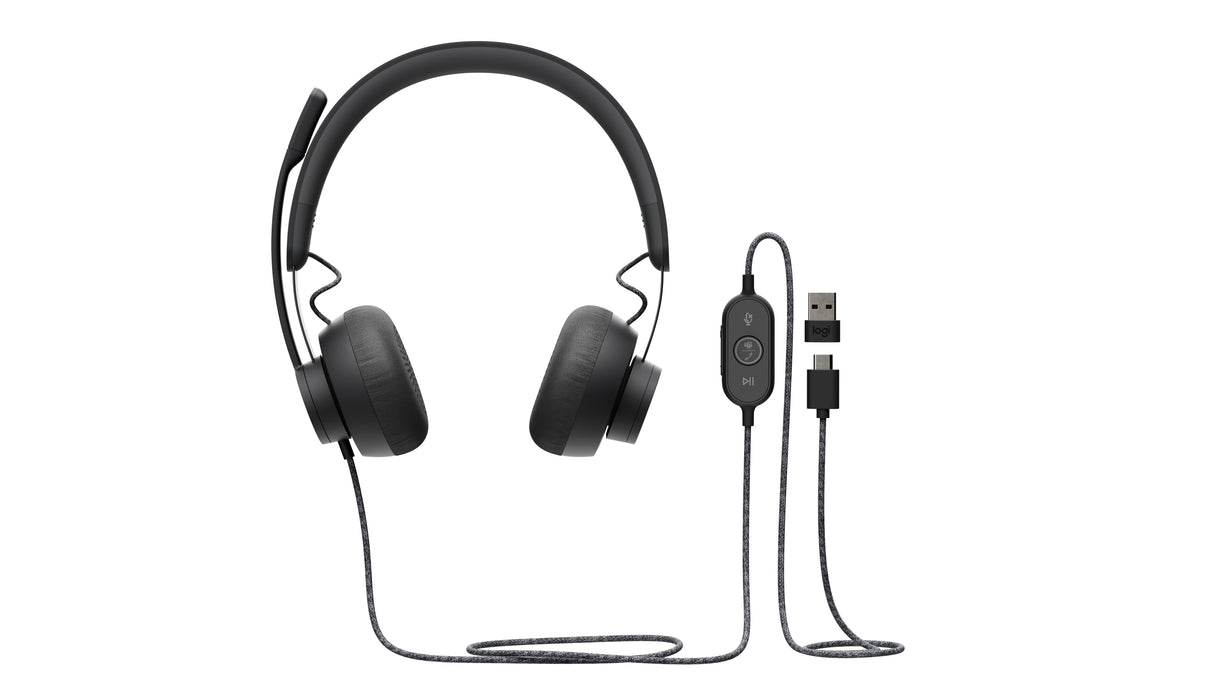 EAN 5099206090347 - Logitech 981-000870 auricular y casco Auriculares Alámbrico Diadema Llamadas/Música USB Tipo C Grafito imagen 1