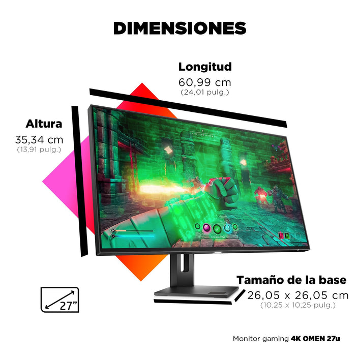 EAN 196337845503 - HP OMEN 27u 4K 144Hz HDR IPS Gaming Monitor pantalla para PC 68,6 cm (27") 3840 x 2160 Pixeles 4K Ultra HD imagen 15