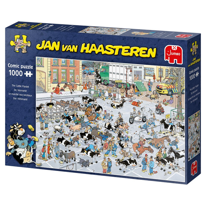 EAN 8710126190753 - Jan van Haasteren The Cattle Market 1000 pcs Puzzle rompecabezas 1000 pieza(s) Dibujos imagen 5