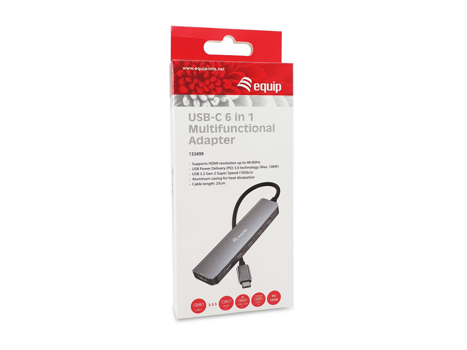 EAN 4015867242360 - Equip 133499 base para portátil y replicador de puertos Alámbrico USB 3.2 Gen 2 (3.1 Gen 2) Type-C Gris imagen 4