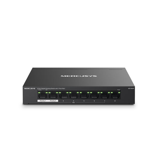 EAN 6957939001209 - Mercusys MS108GP switch Gestionado Gigabit Ethernet (10/100/1000) Energía sobre Ethernet (PoE) Negro imagen 1