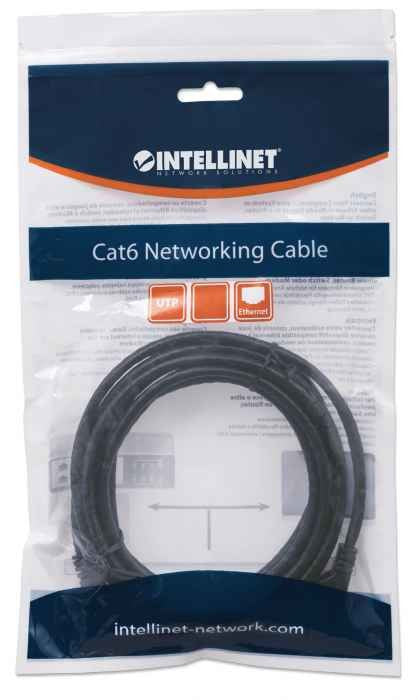 EAN 0766623342049 - Intellinet 342049 cable de red Negro 1 m U/UTP (UTP) imagen 2