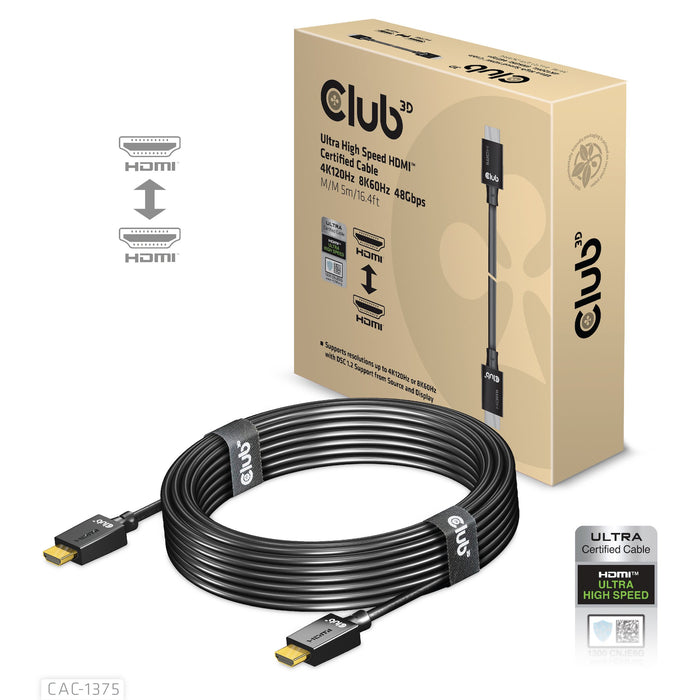 EAN 8719214472030 - CLUB3D CAC-1375 cable HDMI 5 m HDMI tipo A (Estándar) Negro imagen 1