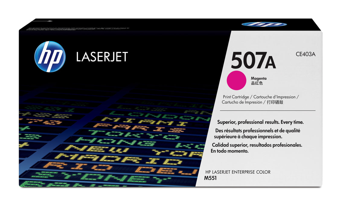EAN 0884962554593 - HP 507A Magenta Original LaserJet Toner Cartridge cartucho de tóner 1 pieza(s) imagen 1
