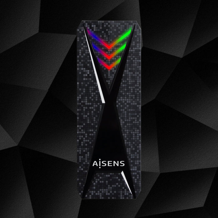 EAN 8436574706116 - AISENS ASM2-RGB013B caja para disco duro externo Caja externa para unidad de estado sólido (SSD) Negro imagen 2