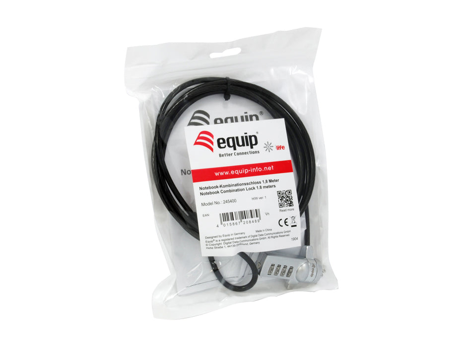 EAN 4015867208489 - Equip 245400 cable antirrobo Negro 1,8 m imagen 4