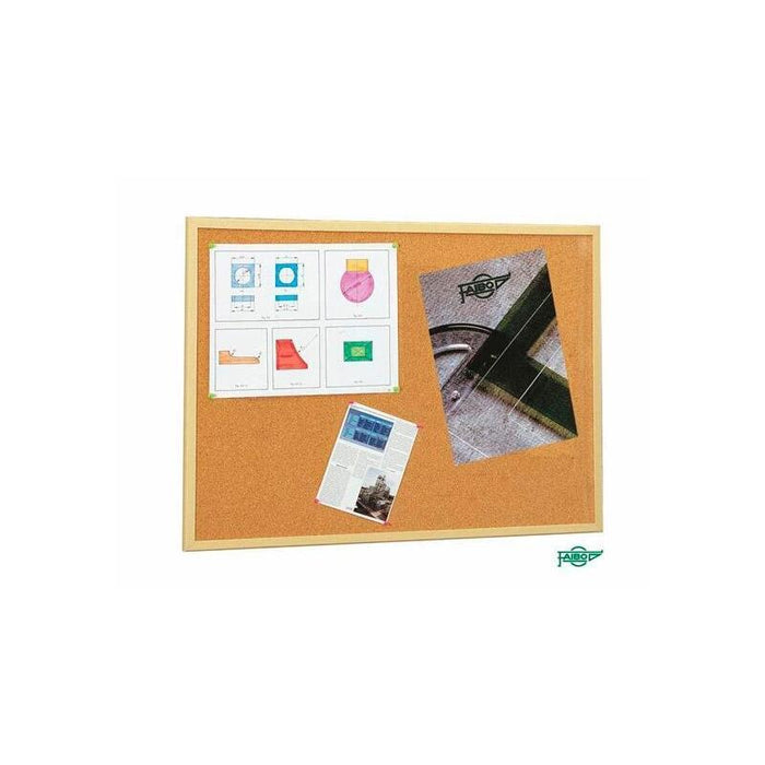 Faibo Tablero Corcho Económico 80x120 Cm Con Marco De Fibra Melaminada 35mm