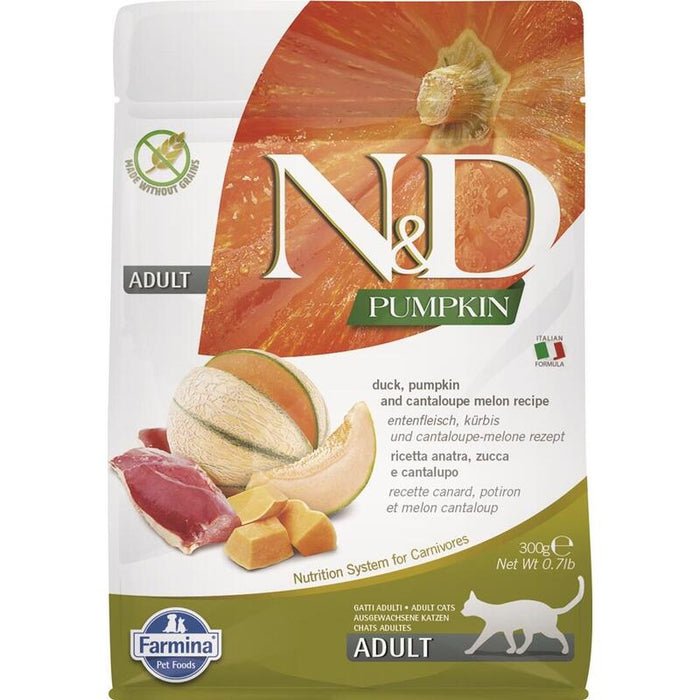 Farmina N&D Pumpkin Cat Duck And Cantaloupe Melon Adult - Comida Seca Para Gatos - 300 G