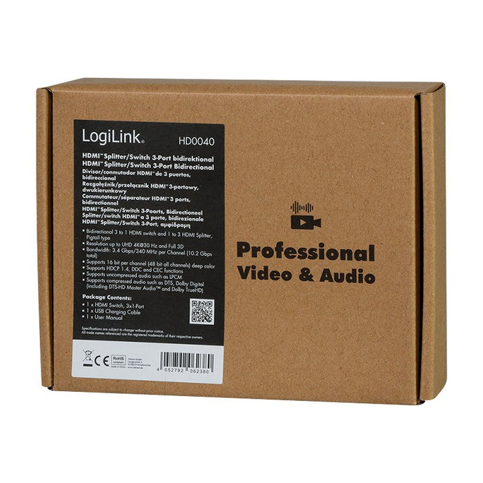 EAN 4052792062380 - LogiLink HD0040 interruptor de video HDMI imagen 9