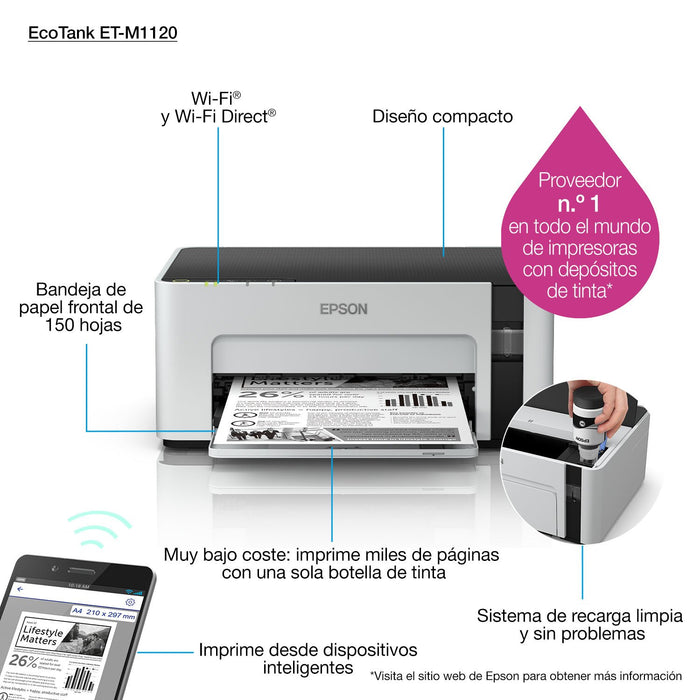 EAN 8715946655444 - Epson EcoTank M1120 impresora de inyección de tinta 1440 x 720 DPI A4 Wifi imagen 13
