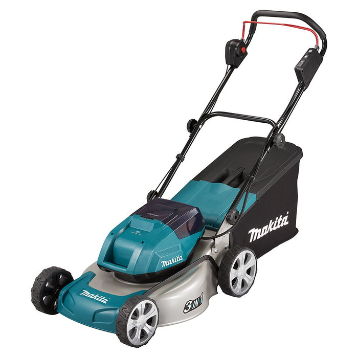 EAN 0088381735025 - Makita DLM463PT2 cortadora de césped Cortacésped manual Batería Azul, Verde, Metálico imagen 1