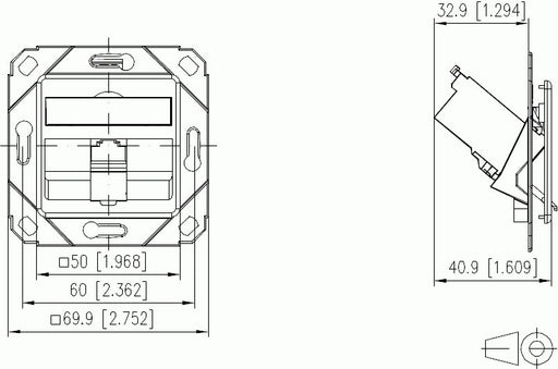 EAN 4250184105596 - BTR NETCOM 1309111102-E toma de corriente RJ-45 Plata, Blanco imagen 2