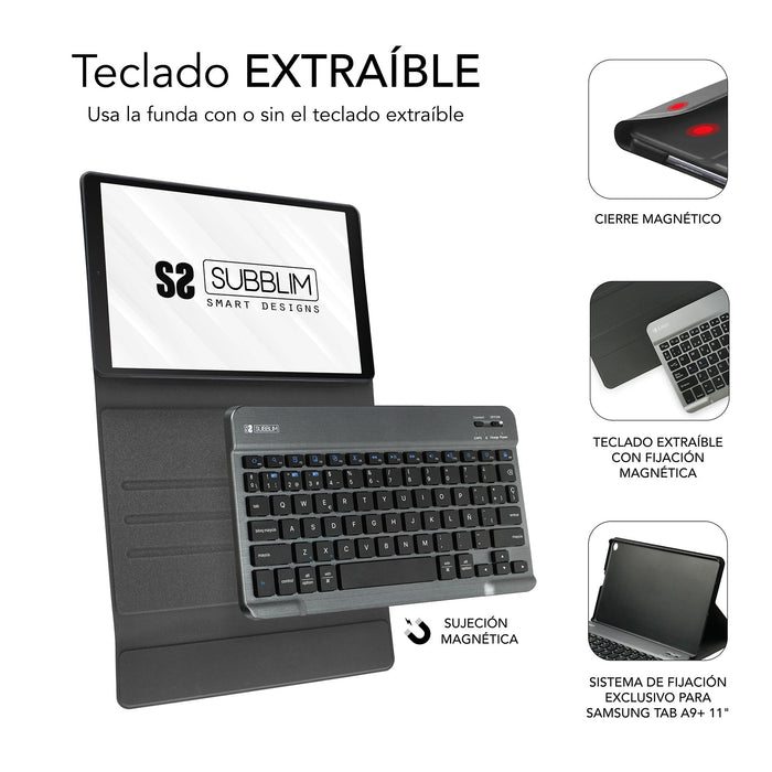 EAN 8436586742959 - SUBBLIM SUBKT3-BTS060 teclado para móvil QWERTY Español Bluetooth Negro imagen 5