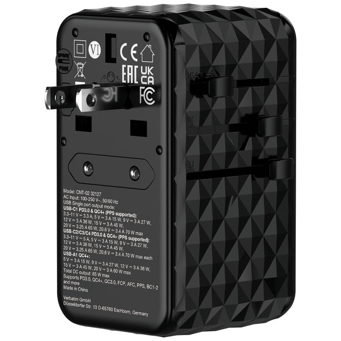 EAN 0023942321279 - Verbatim CNT-02 Universal Negro Corriente alterna Carga rápida Interior imagen 8