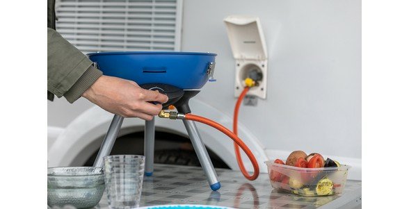 EAN 3138522128050 - Campingaz Party Grill 400 Caravan Parrilla Mesa propano/butano Negro, Azul, Acero satinado 2000 W imagen 7