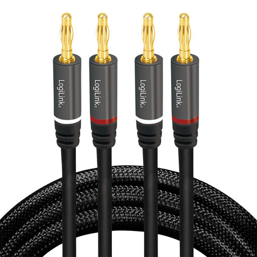 EAN 4052792054286 - LogiLink CA1211 cable de audio 5 m 2 conectores banana Negro imagen 2