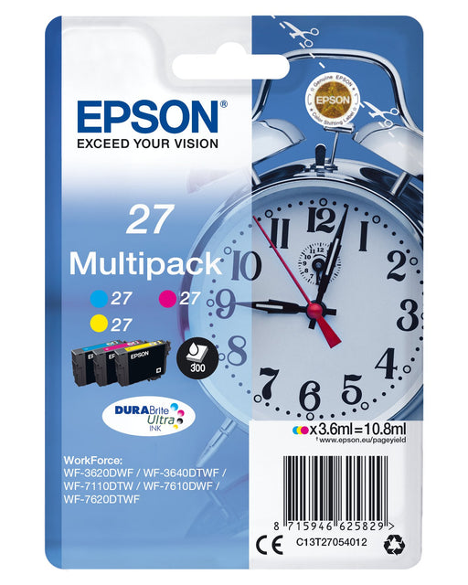EAN 8715946625836 - Epson Alarm clock C13T27054022 cartucho de tinta 1 pieza(s) Original Cian, Magenta, Amarillo imagen 1