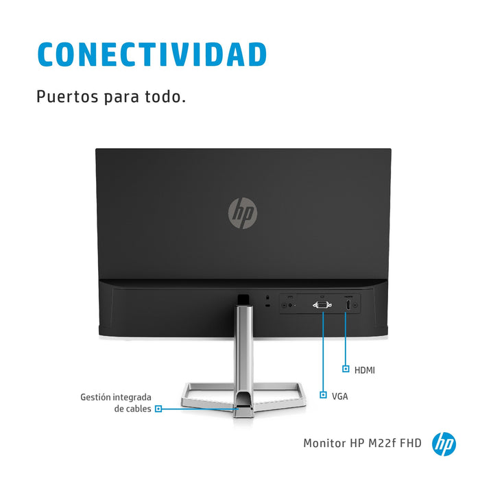 EAN 0195161271953 - HP M22f FHD Monitor pantalla para PC 54,6 cm (21.5") 1920 x 1080 Pixeles Full HD LCD Negro, Plata imagen 6