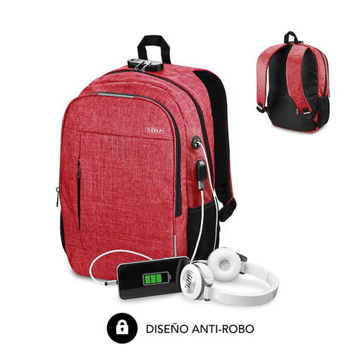 EAN 8436586741358 - SUBBLIM SUB-BP-1UL0002 mochila Rojo Oxford imagen 1