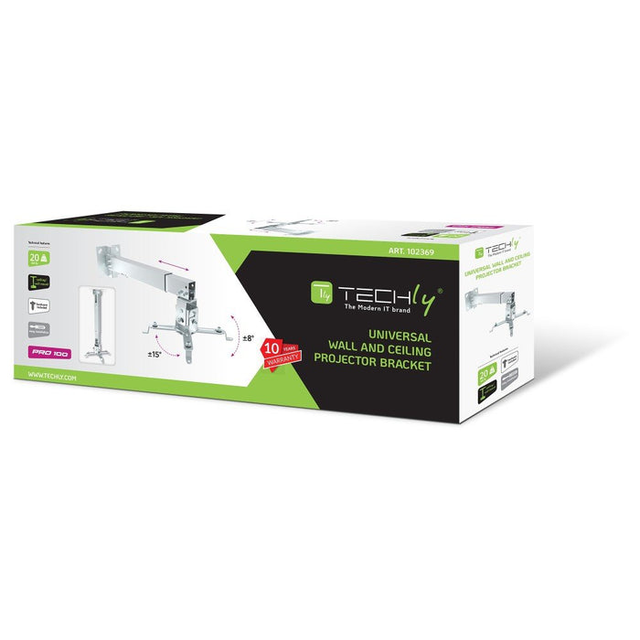 EAN 8051128102369 - Techly ICA-PM 16 montaje para projector Pared/techo Plata imagen 2