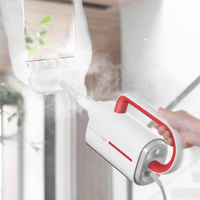 EAN 6955578033810 - Deerma ZQ610 limpiador a vapor Fregona a vapor 0,23 L 1600 W Rojo, Blanco imagen 8