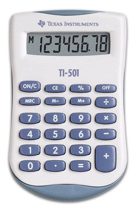 EAN 3243480010054 - Texas Instruments TI-501 calculadora Bolsillo Calculadora básica Azul, Blanco imagen 1