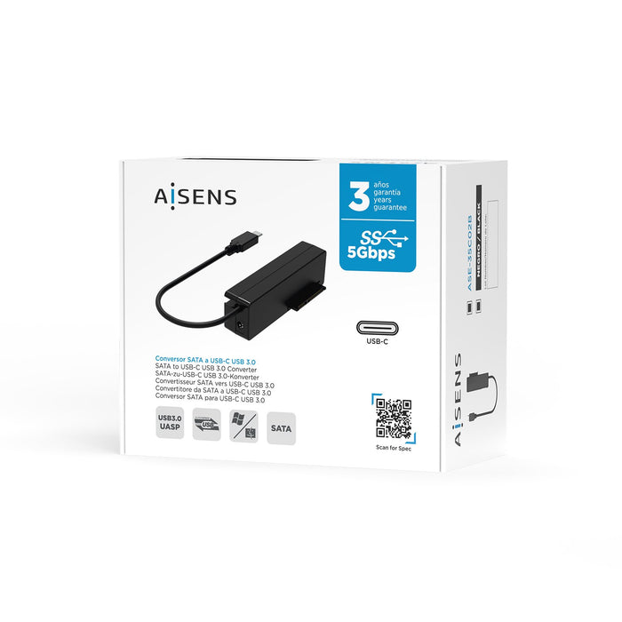 EAN 8436574707632 - AISENS ASE-35C02B caja para disco duro externo Carcasa de disco duro/SSD 2.5/3.5" imagen 6