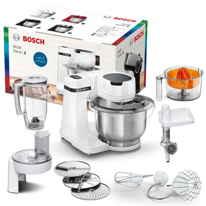 EAN 4242005252343 - Bosch Serie 2 MUMS2EW40 robot de cocina 700 W 3,8 L Blanco imagen 2