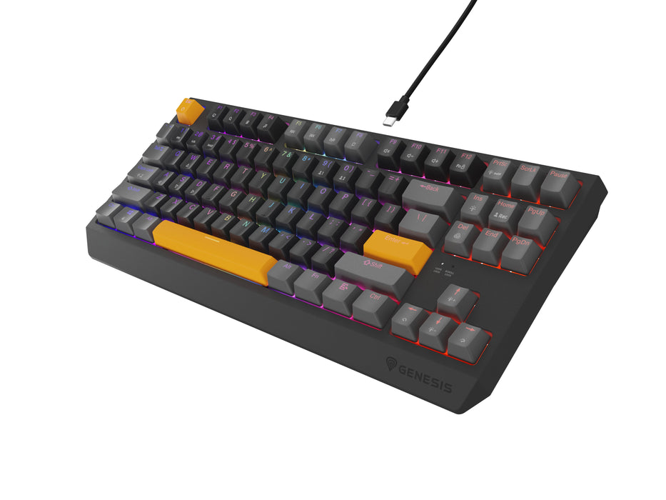 EAN 5901969443318 - GENESIS Thor 230 TKL teclado Juego USB + RF Wireless + Bluetooth QWERTY Negro, Gris, Naranja imagen 17
