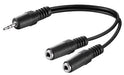 EAN 5711045084744 - Microconnect AUDLR02 cable de audio 0,2 m 3,5mm 2 x 3.5mm Negro imagen 1