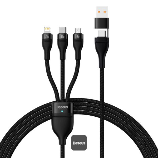 EAN 6932172608743 - Baseus CASS030101 cable USB 1,2 m USB A/USB C USB C/Micro-USB B/Lightning Negro imagen 1
