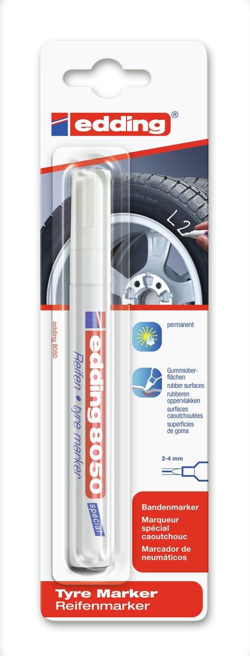 EAN 4004764894734 - Edding 8050 marcador permanente Punta redonda Blanco 1 pieza(s) imagen 1