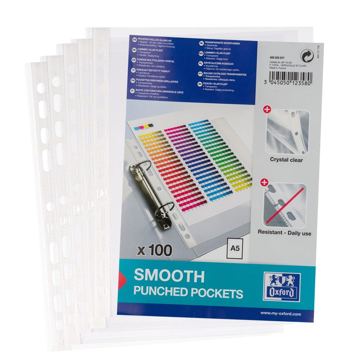 EAN 3045050123580 - Oxford 400025671 protector de hojas 150 x 210 mm (A5) Polipropileno (PP) 100 pieza(s) imagen 2